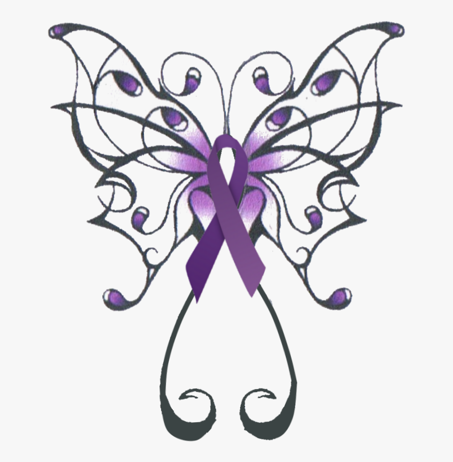 Swirly Butterfly Tattoo Design Clipart , Png Download - Purple Lupus Butterfly Tattoo, Transparent Clipart