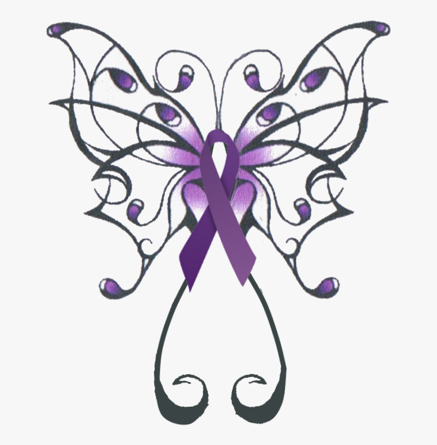 Swirly Butterfly Tattoo Design Clipart , Png Download - Purple Lupus ...