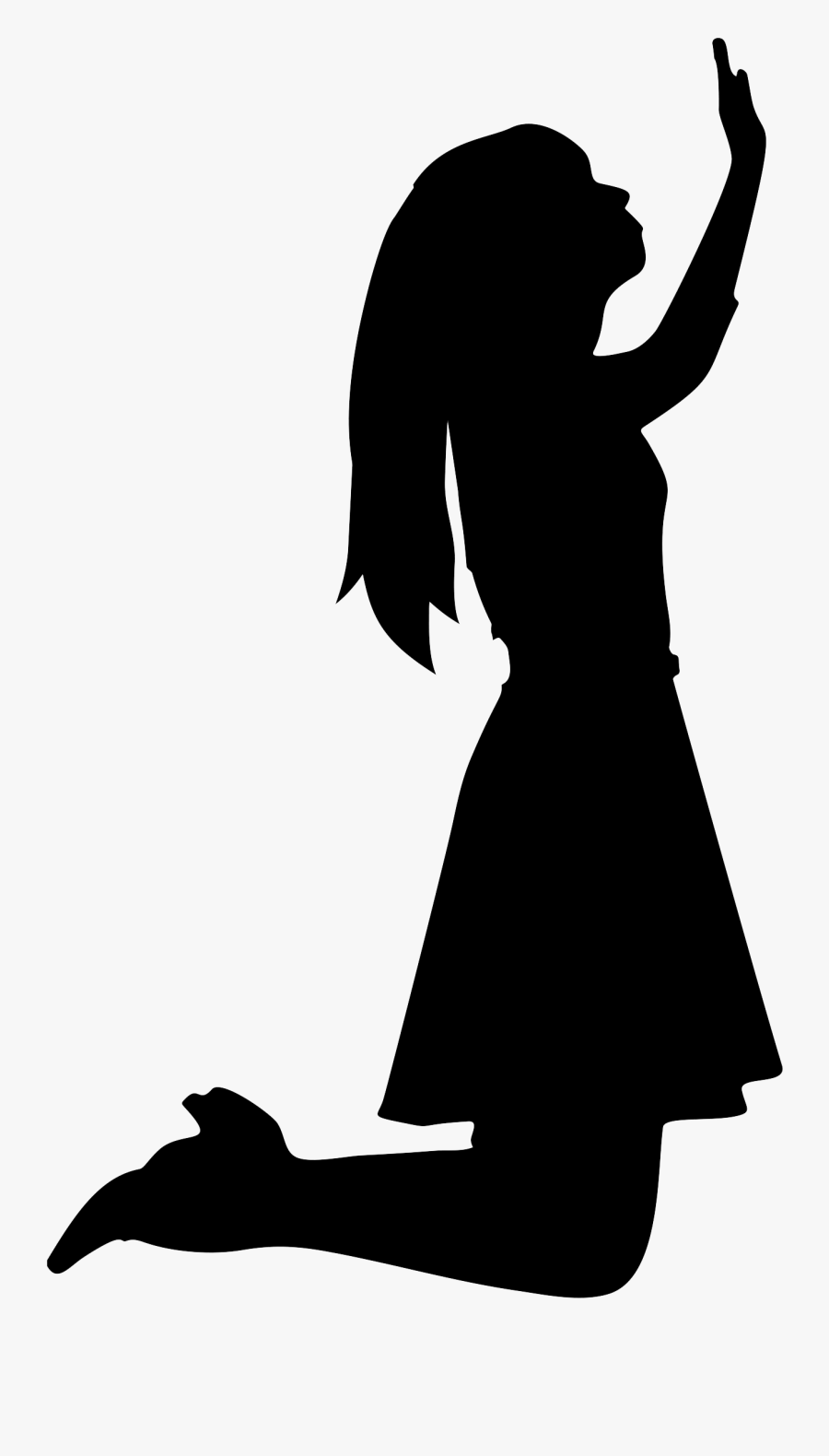 Mujer De Adorar A - Praise Dance Silhouette Svg, Transparent Clipart