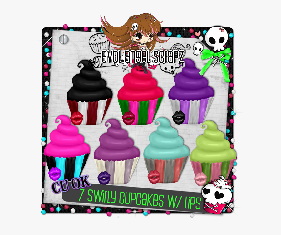 Transparent Swirly Clipart - Cupcake, Transparent Clipart