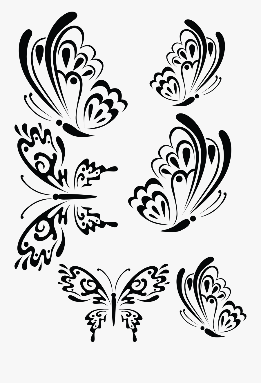 Swirly Butterfly Svg, Transparent Clipart