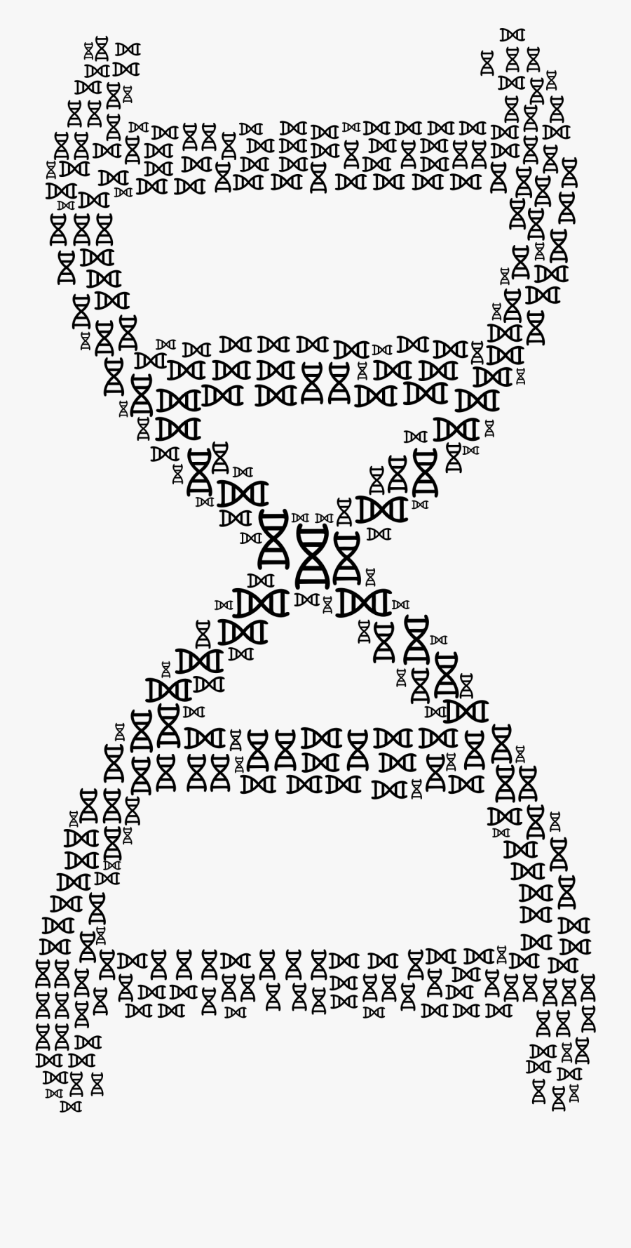 Helix Fractal Black Big - Gene Icon, Transparent Clipart