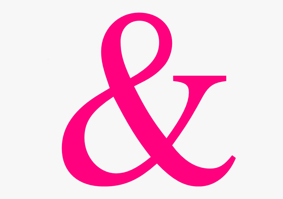 Pink Ampersand Png, Transparent Clipart