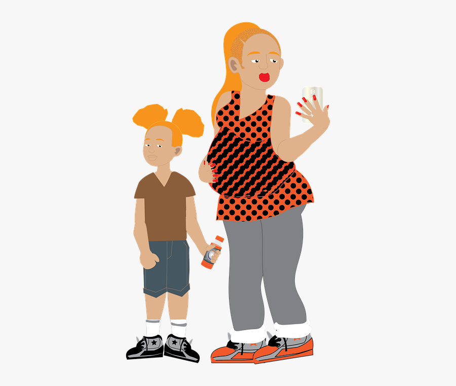 Kid, Mom, Family, Mother, Baby, Child, People, Parent - Illustration, Transparent Clipart