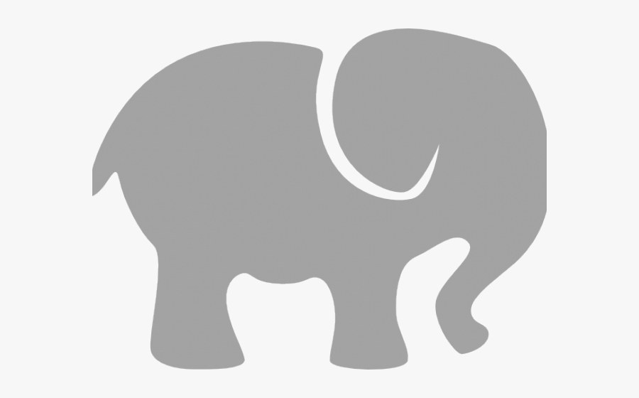 Silhouette Clipart Baby Elephant - Grey Baby Elephant Clipart, Transparent Clipart