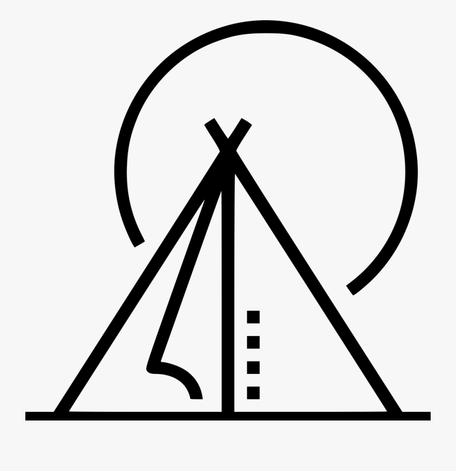 Camping Tent - Png Camping Image In Black And White, Transparent Clipart