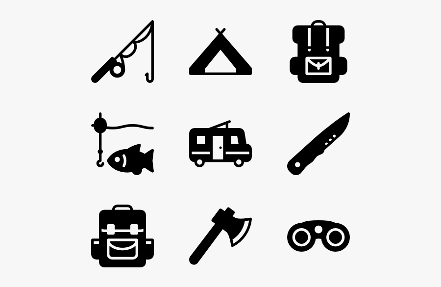 Camp Vector Black, Transparent Clipart