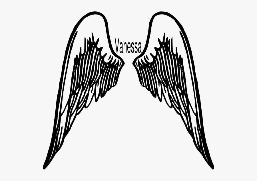 Vanessa Clip Art At Clker - Transparent Background Angel Wings Clipart, Transparent Clipart