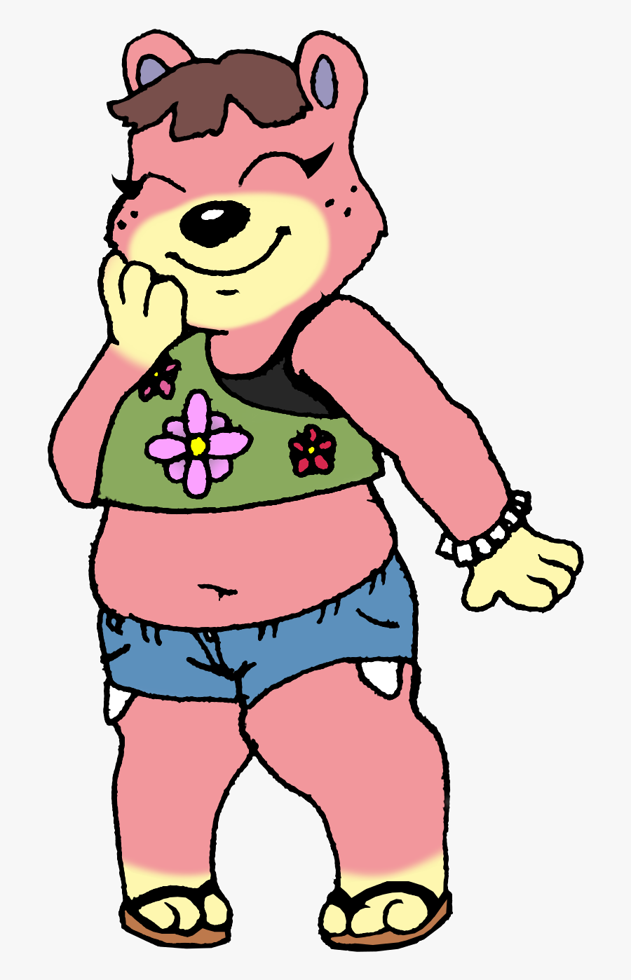 Floral Crop Top Ursula Qr Post Link - Cartoon, Transparent Clipart