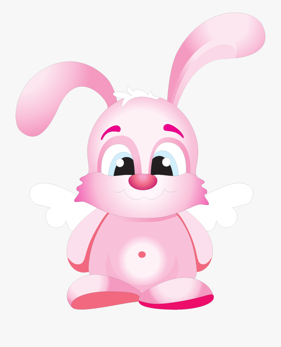 White Rabbit Easter Bunny Illustration - Cartoon, Transparent Clipart