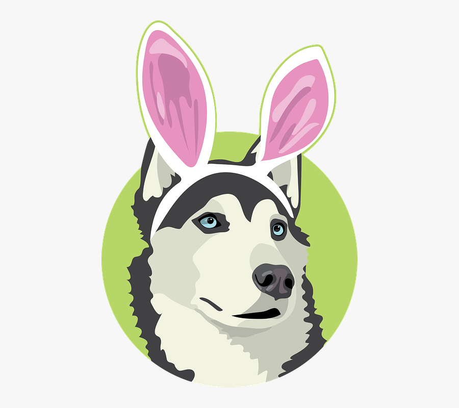 Easter Dog, Dog Easter, Easter, Dog With Bunny Ears - Cartoon, Transparent Clipart