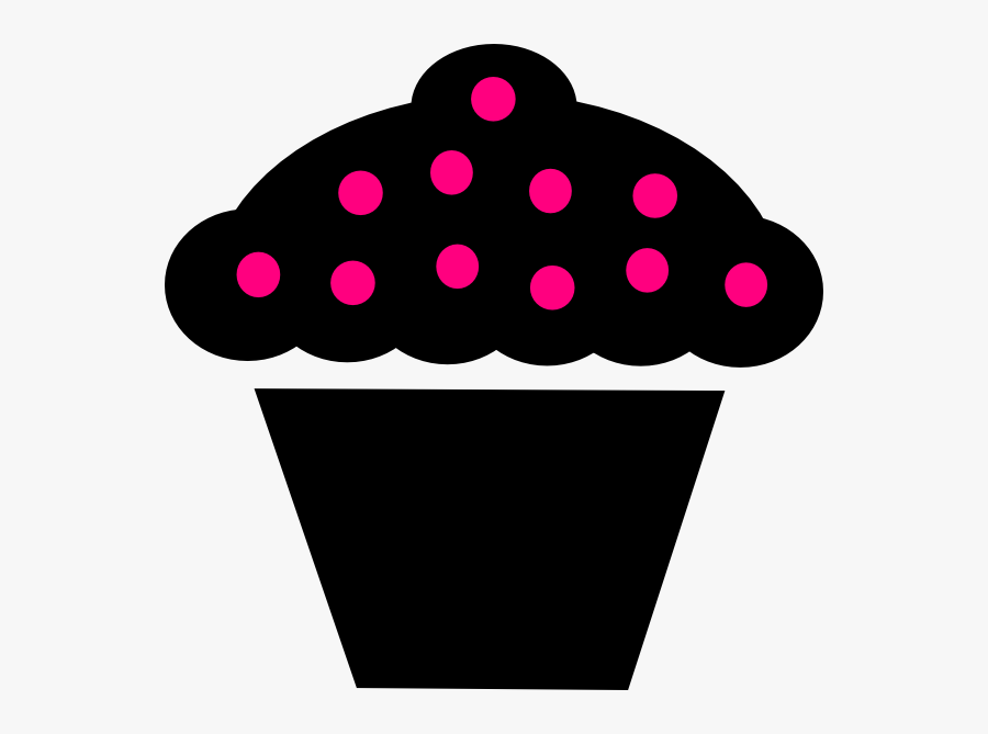 Cupcake Black Icon Png, Transparent Clipart