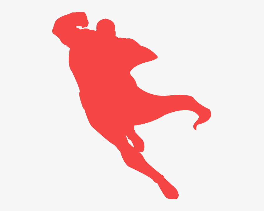 Silhueta De Super Heroi Png, Transparent Clipart