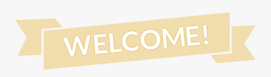 Gold Banner That Spells Out Welcome, Transparent Clipart