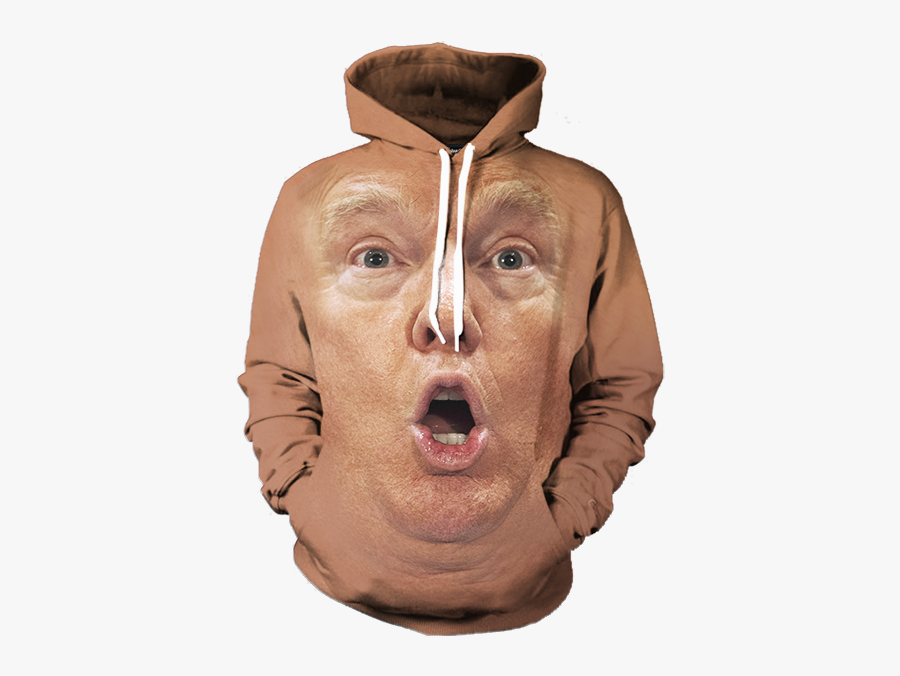 Hoodie Donald Trump Tracksuit T Shirt All Over Print - Donald Trump Face Hoodie, Transparent Clipart