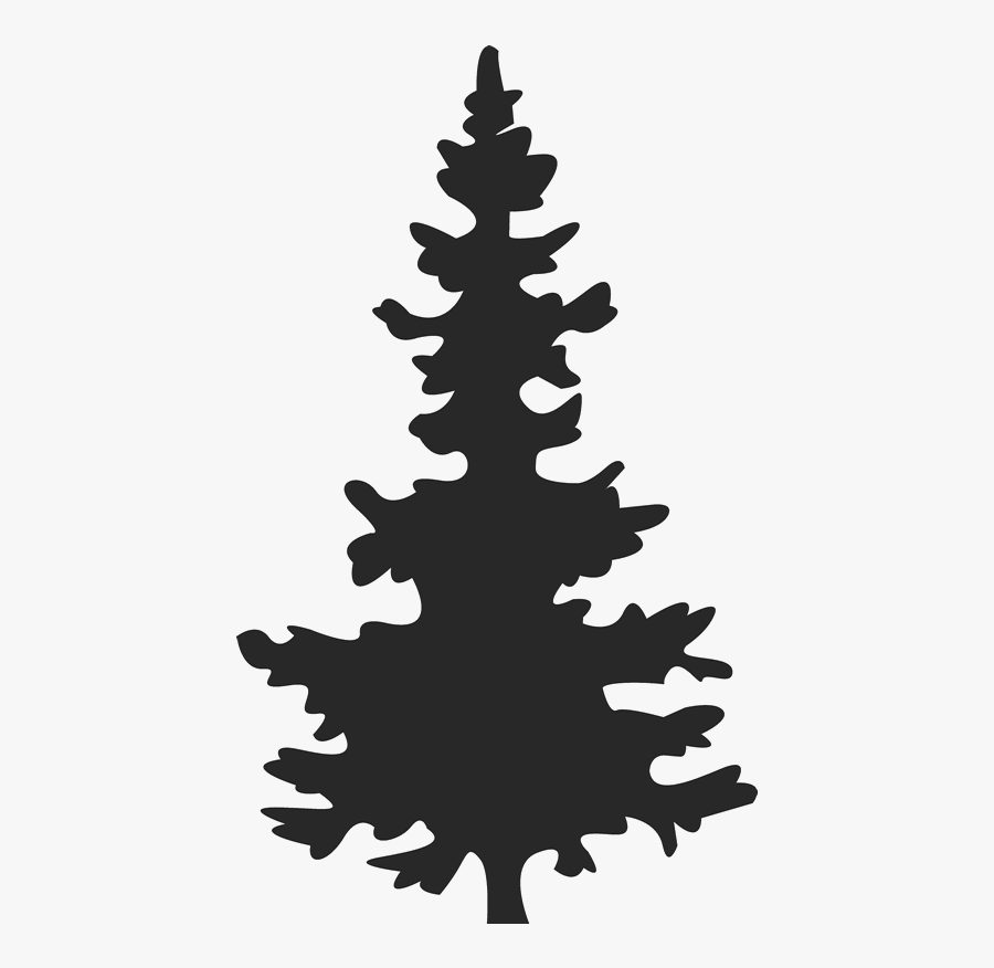 Christmas Tree Silhouette Stamp Christmas Rubber Stamps - Spruce Tree Silhouette Png, Transparent Clipart