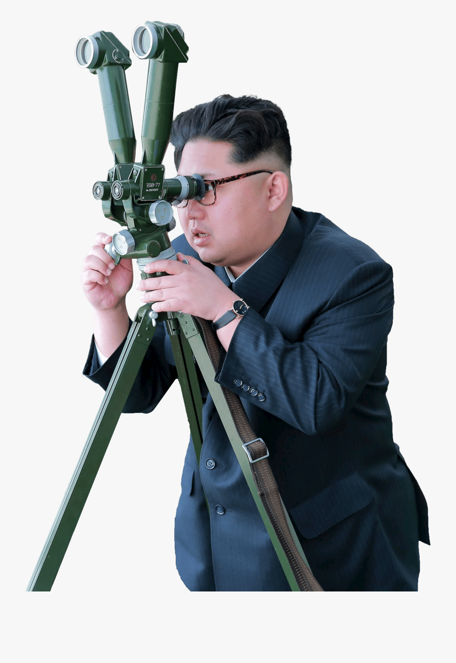 Kim Jong Un Checking - Kim Jong Un Camera, Transparent Clipart