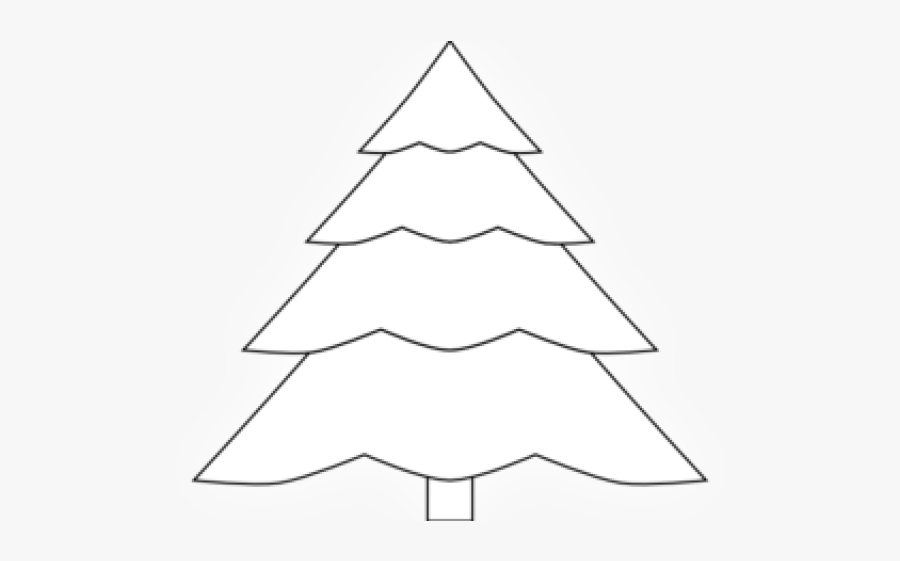 Evergreen Tree Outline - Christmas Tree, Transparent Clipart