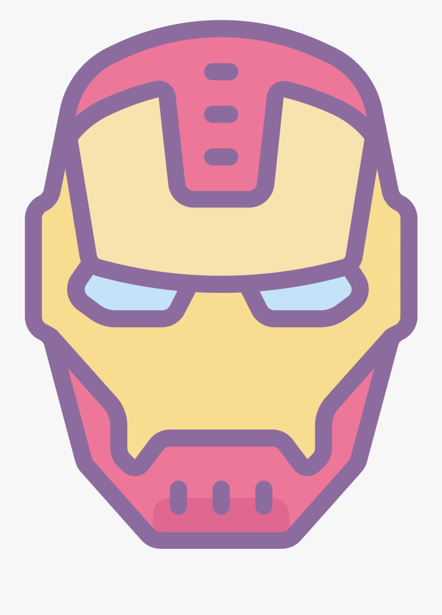 Vector Superhero Mask - Iron Man Mask Icon, Transparent Clipart