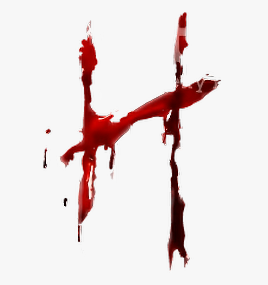 #blood #bloody #alphabet #letter #writing #h - H Letter In Blood, Transparent Clipart