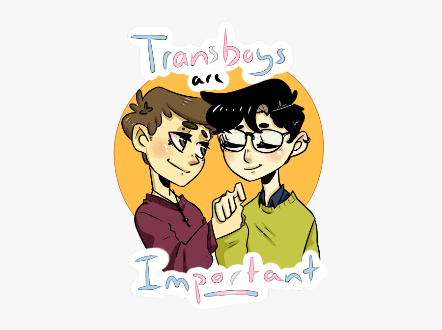 Trans Boys Are Important - Cartoon, Transparent Clipart