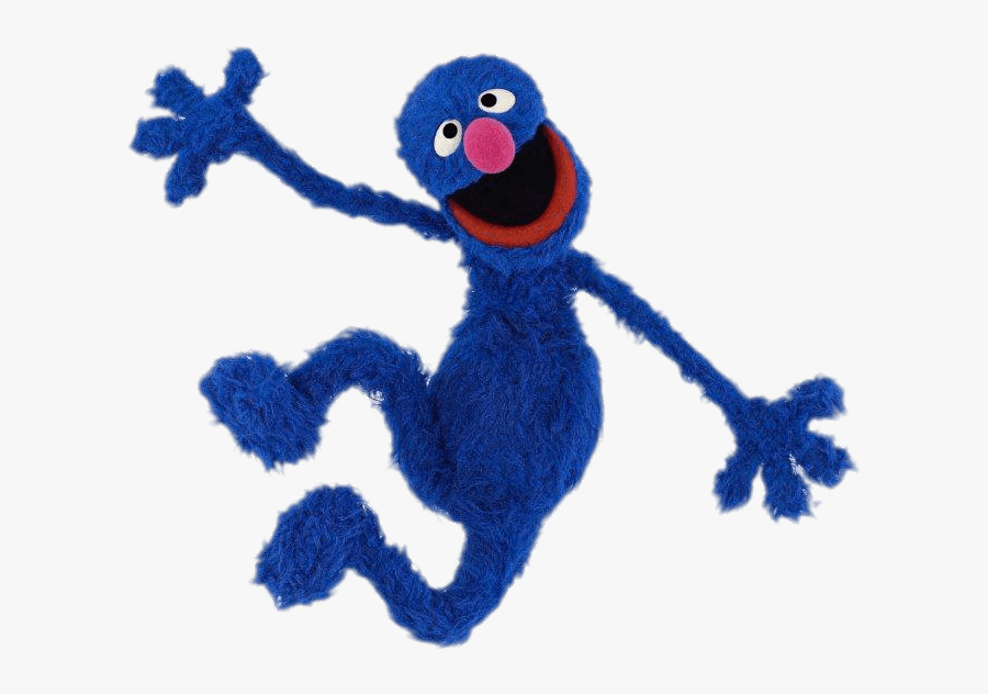 Sesame Street Grover Happy Jump Transparent Png - Grover Sesame Street Png, Transparent Clipart