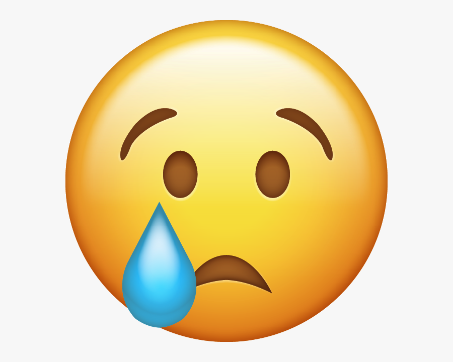 Download Crying Emoji Face [iphone Ios Emojis In Png] - Crying Emoji, Transparent Clipart