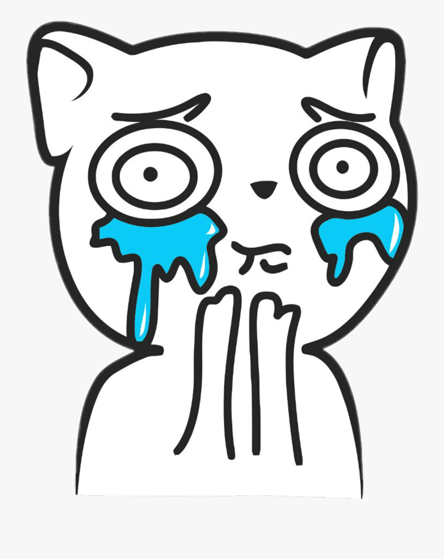 Meme Cute Crying Face Clipart , Png Download - Crying Meme Face Cute, Transparent Clipart
