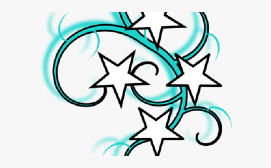 Stars Clipart Swirl - Tattoos Clipart, Transparent Clipart