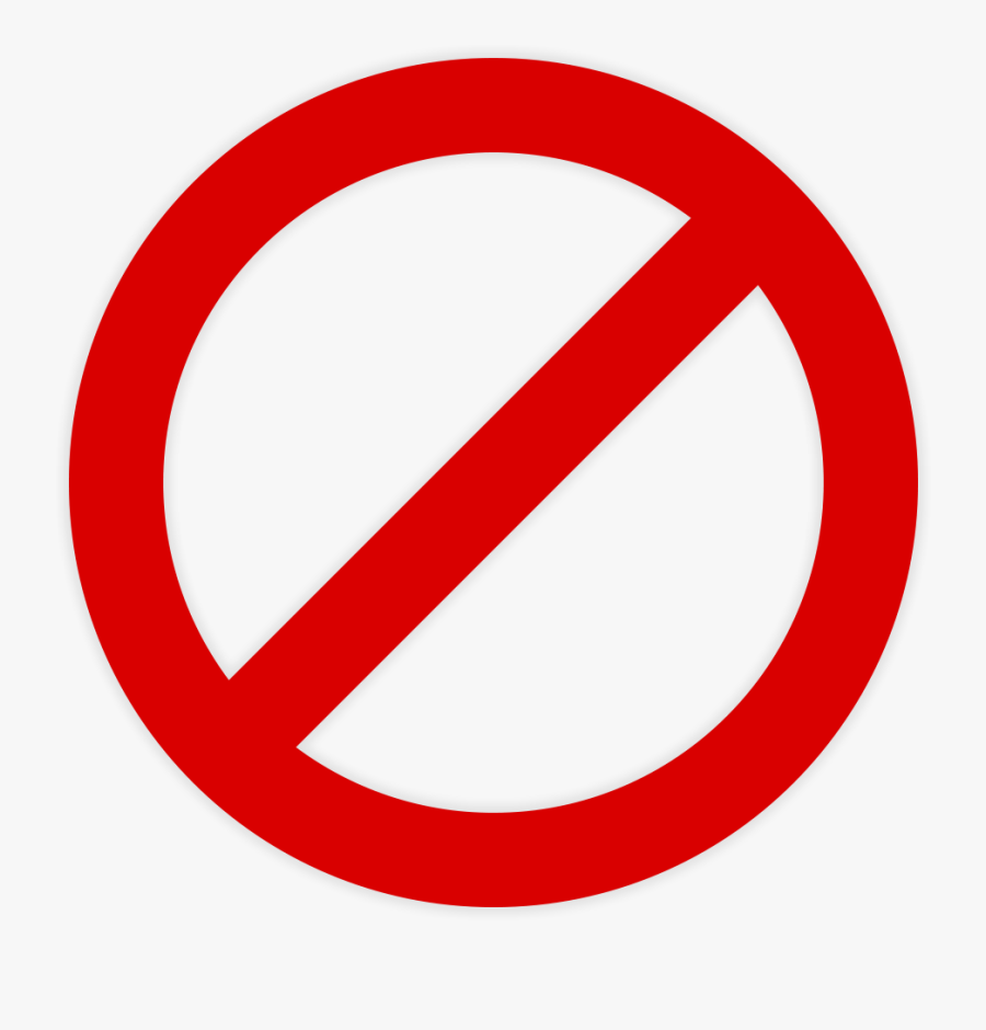 No Symbol Slash Clip Art - Stop Symbol Clipart, Transparent Clipart
