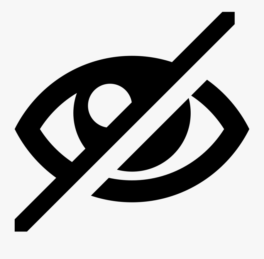 Eye Slash - Eye Crossed Out Icon, Transparent Clipart