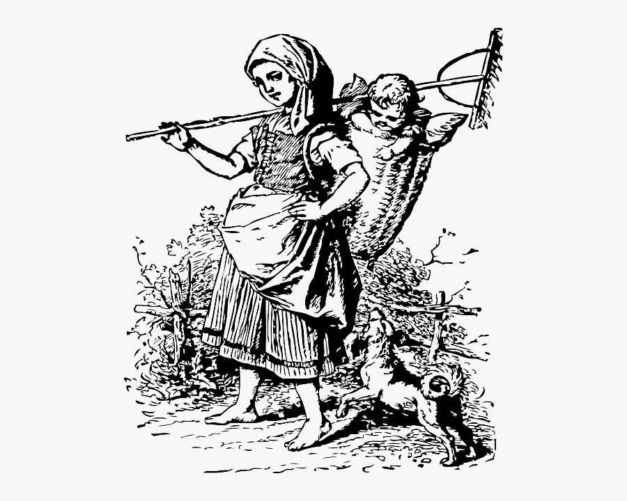 Hack Slash On E - Women Farmers Black And White Clipart, Transparent Clipart