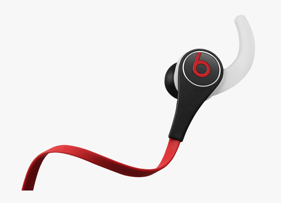 Black In-ear Headphones - Beats Earphones With Hooks, Transparent Clipart