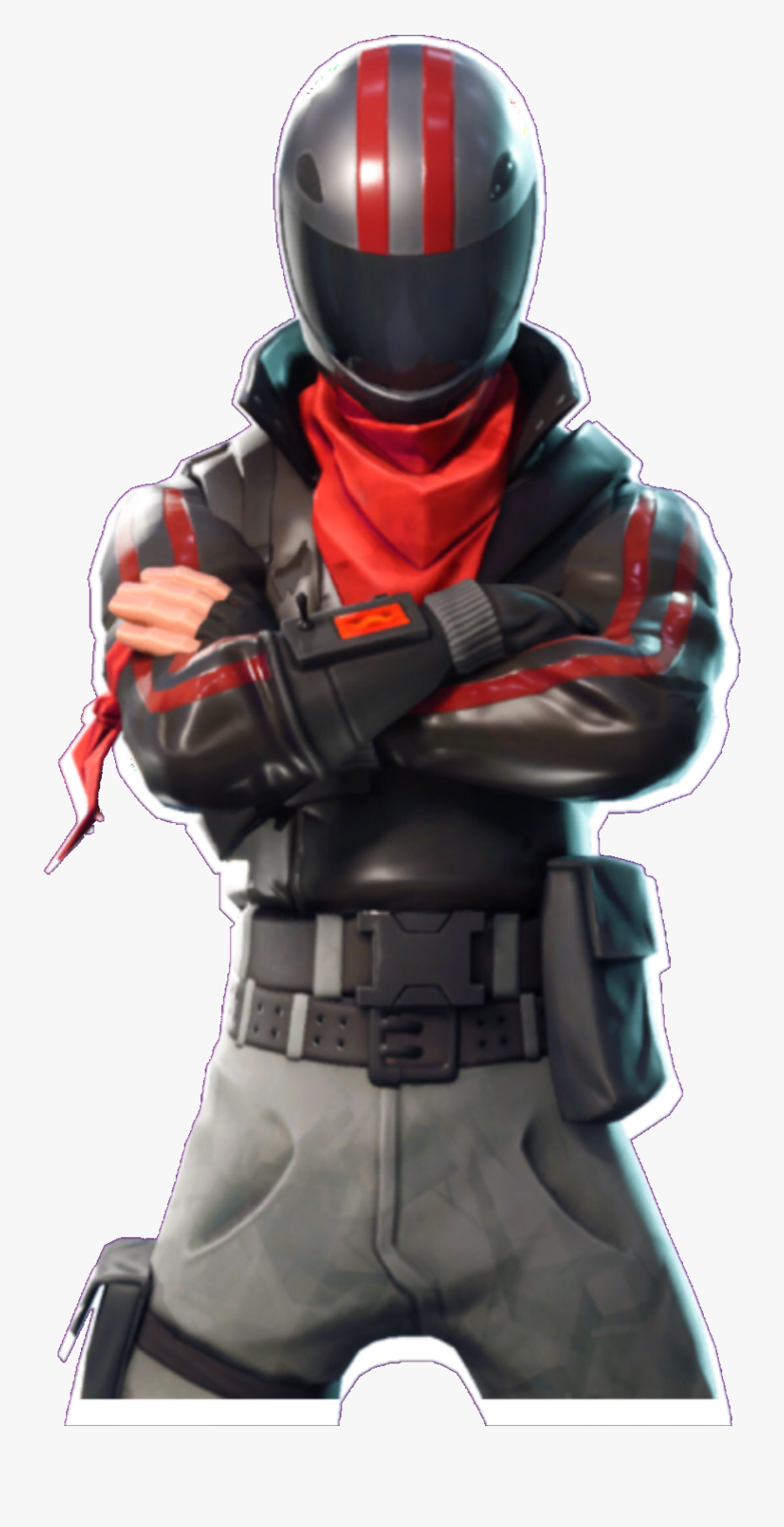 Burnout With White Outline - Skin Fortnite Png, Transparent Clipart