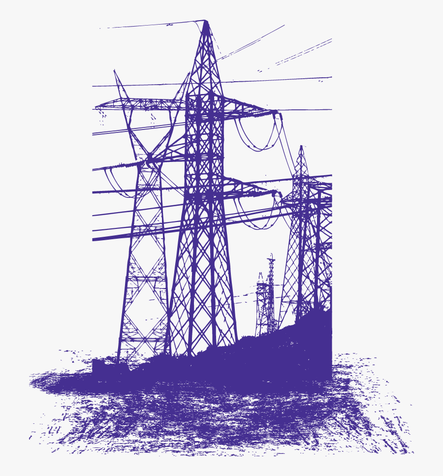 Euclidean Electricity High Transmission Pole Vector - Electric Pole Vector Png, Transparent Clipart