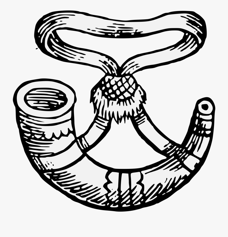Transparent Horn Png - Heraldic Hunting Horn, Transparent Clipart