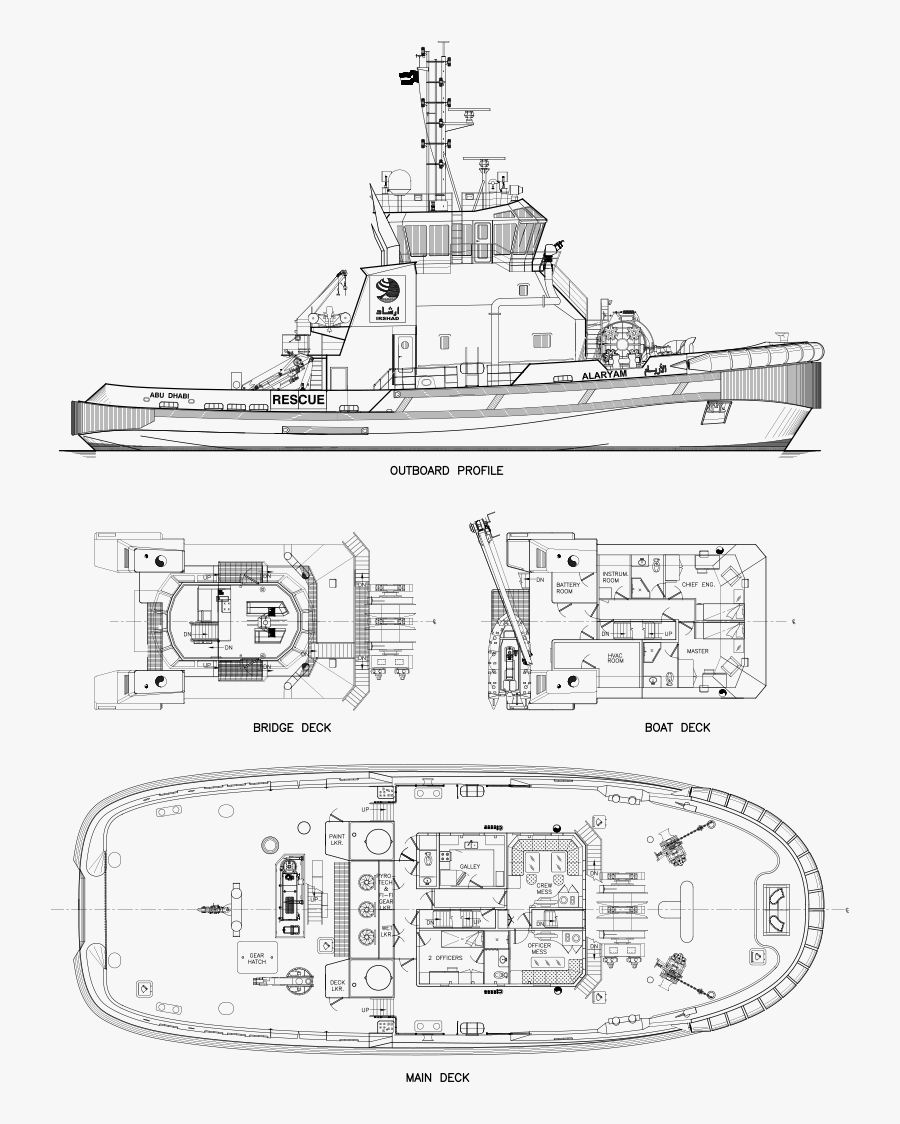Tugboat Drawing Tanker Vessel - Technical Drawing, Transparent Clipart
