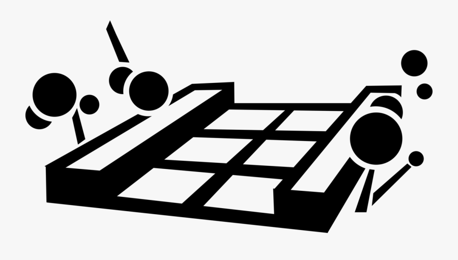 Vector Illustration Of Sidewalk With Hedge Border Clipart, Transparent Clipart