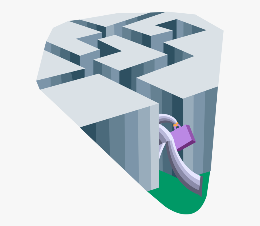 Entrepreneur Enters Labyrinth Vector - Precede Proceed Acronym, Transparent Clipart