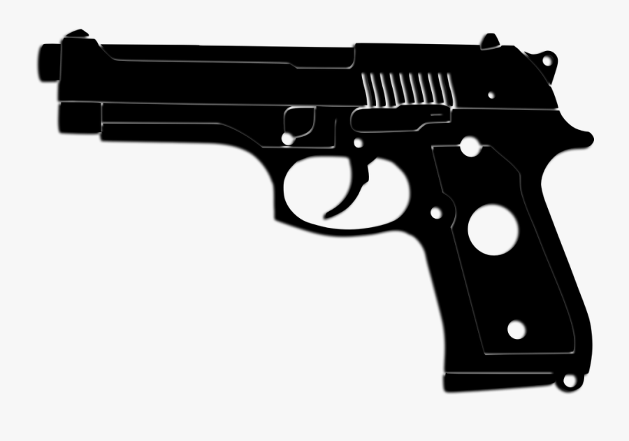 Pistol Clipart Glock - Beretta 92fs Matte Black, Transparent Clipart