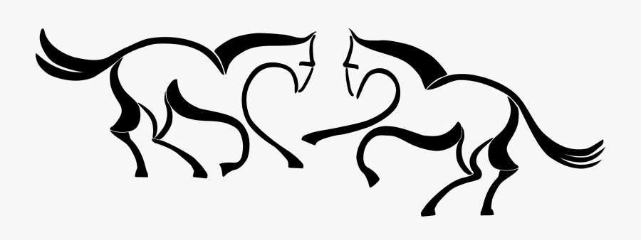 Mustang Equestrian Drawing Jumping Horse Show Cc0 - Imagenes De Animales Estilizados, Transparent Clipart