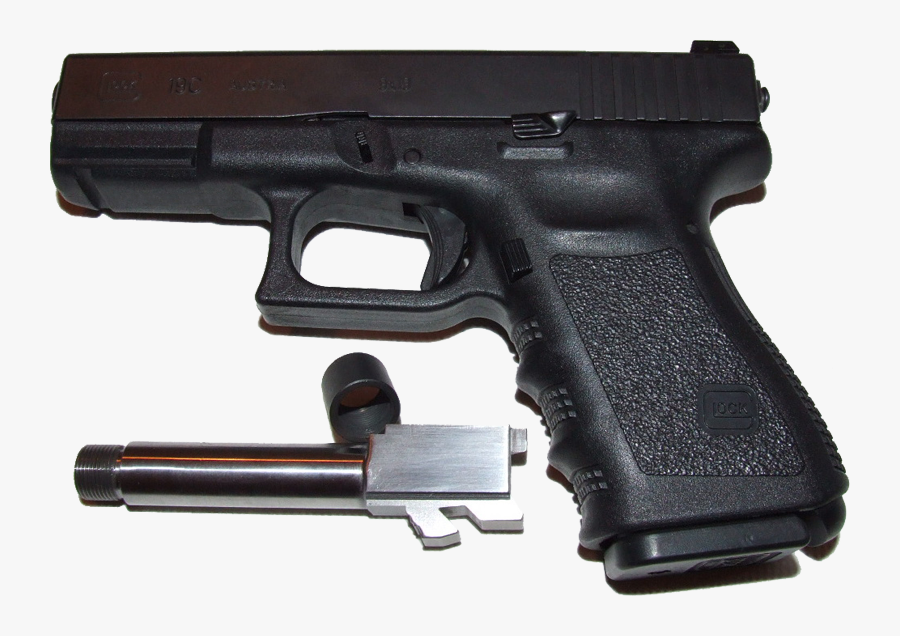 Transparent Glock Png - Glock 19 Avec Silencieux, Transparent Clipart