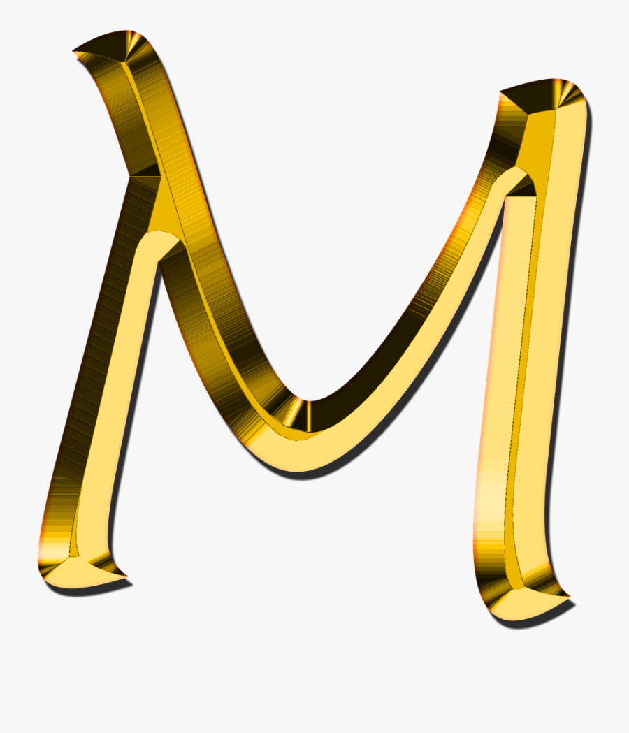 Capital Letter M - Gold Letter M Png, Transparent Clipart