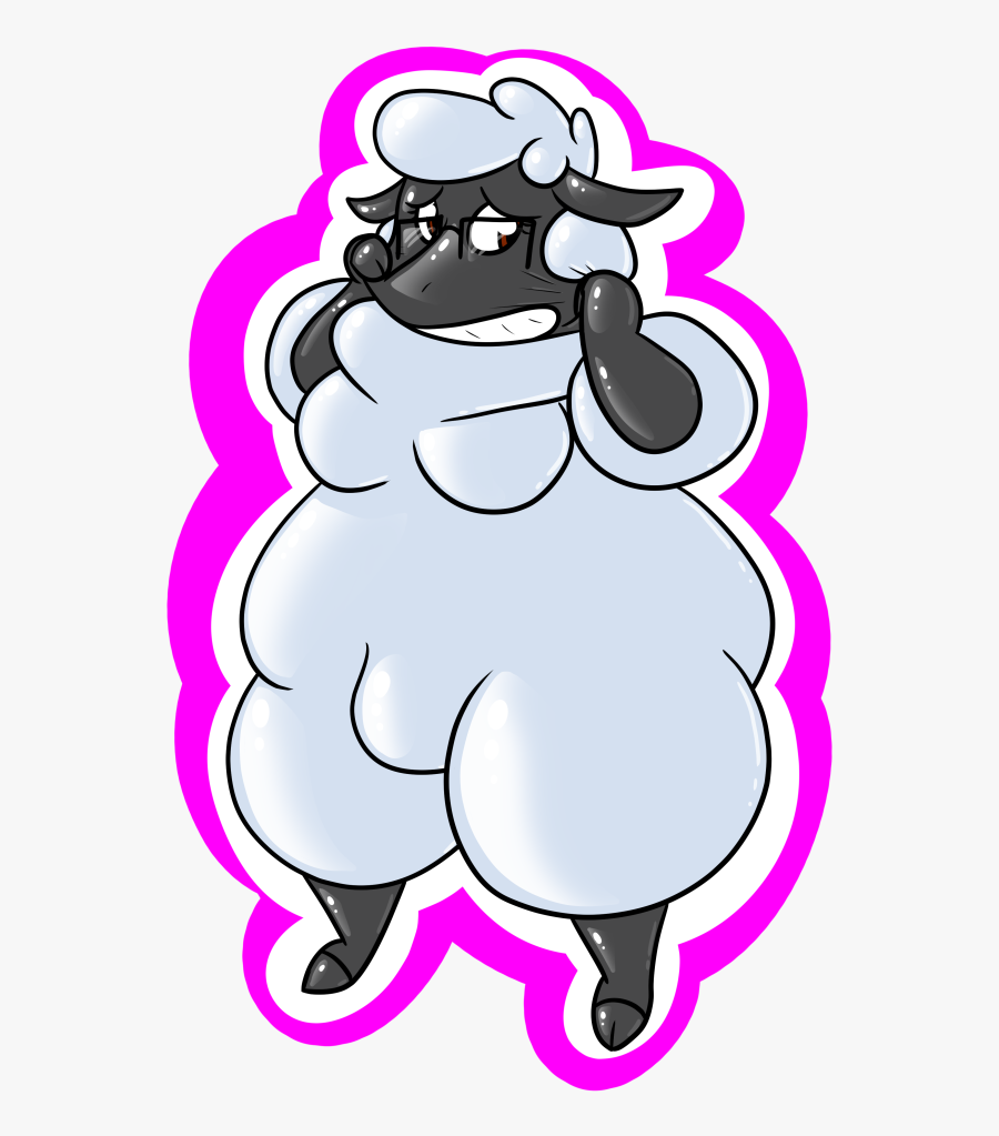 Stretchy Face Sheep - Cartoon, Transparent Clipart