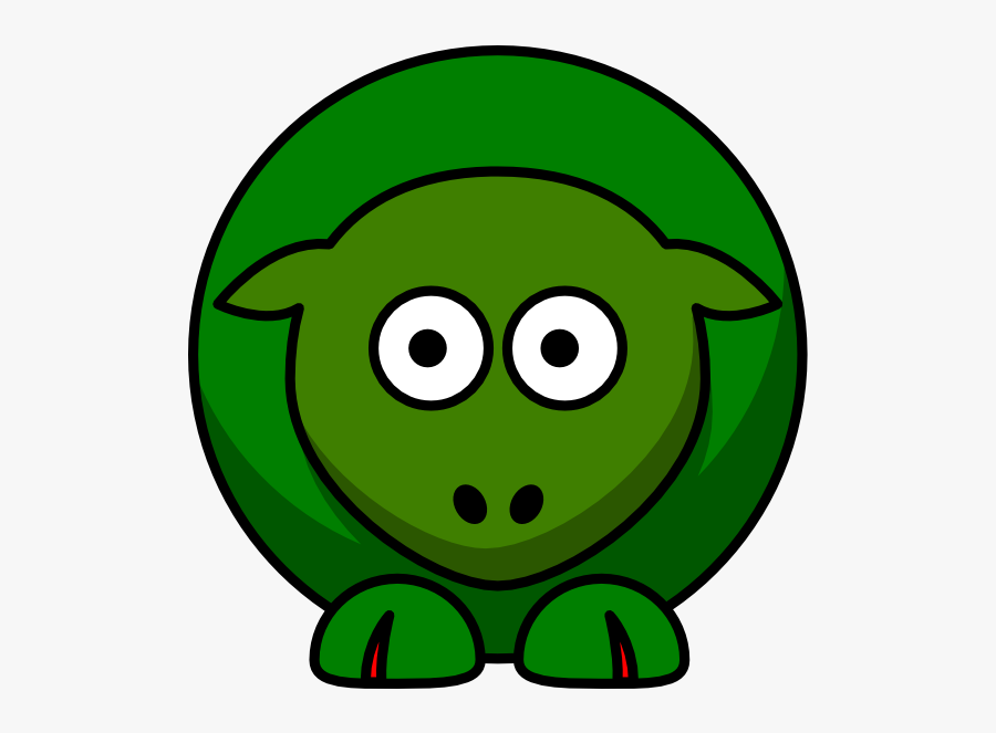 Sheep Two Shades Green Svg Clip Arts - Gnu Cartoon, Transparent Clipart