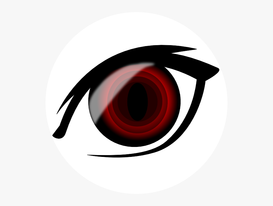Red Eyes Clipart Cat - Anime Eyes Orange Png, Transparent Clipart