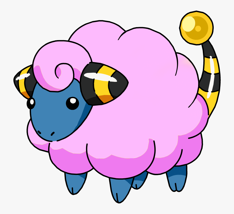 Cartoon,clip Character - Mareep Pokemon, Transparent Clipart