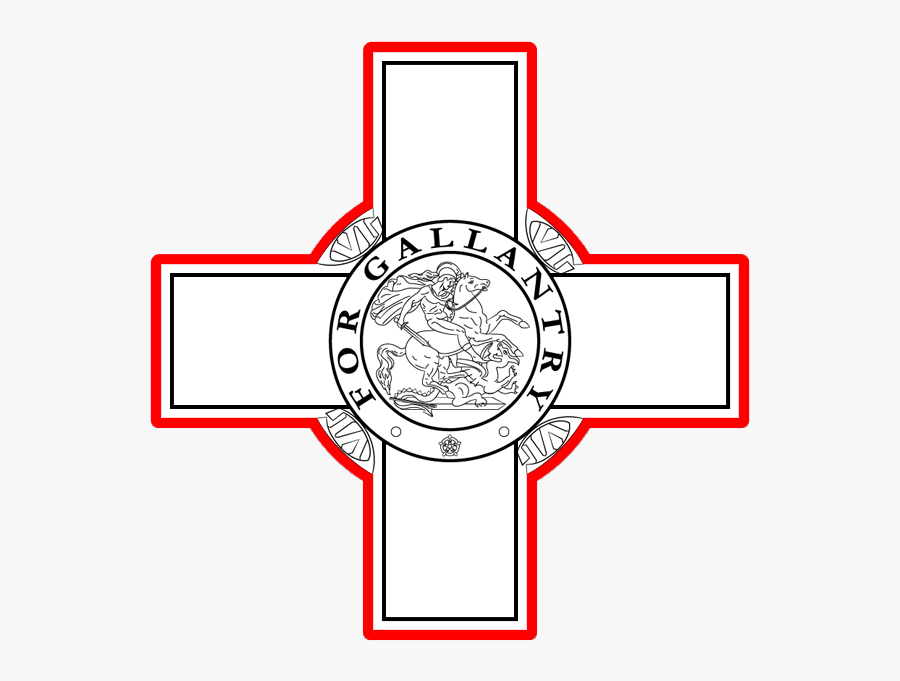 Maltese Flag George Cross Clipart , Png Download - George Cross Malta Flag, Transparent Clipart