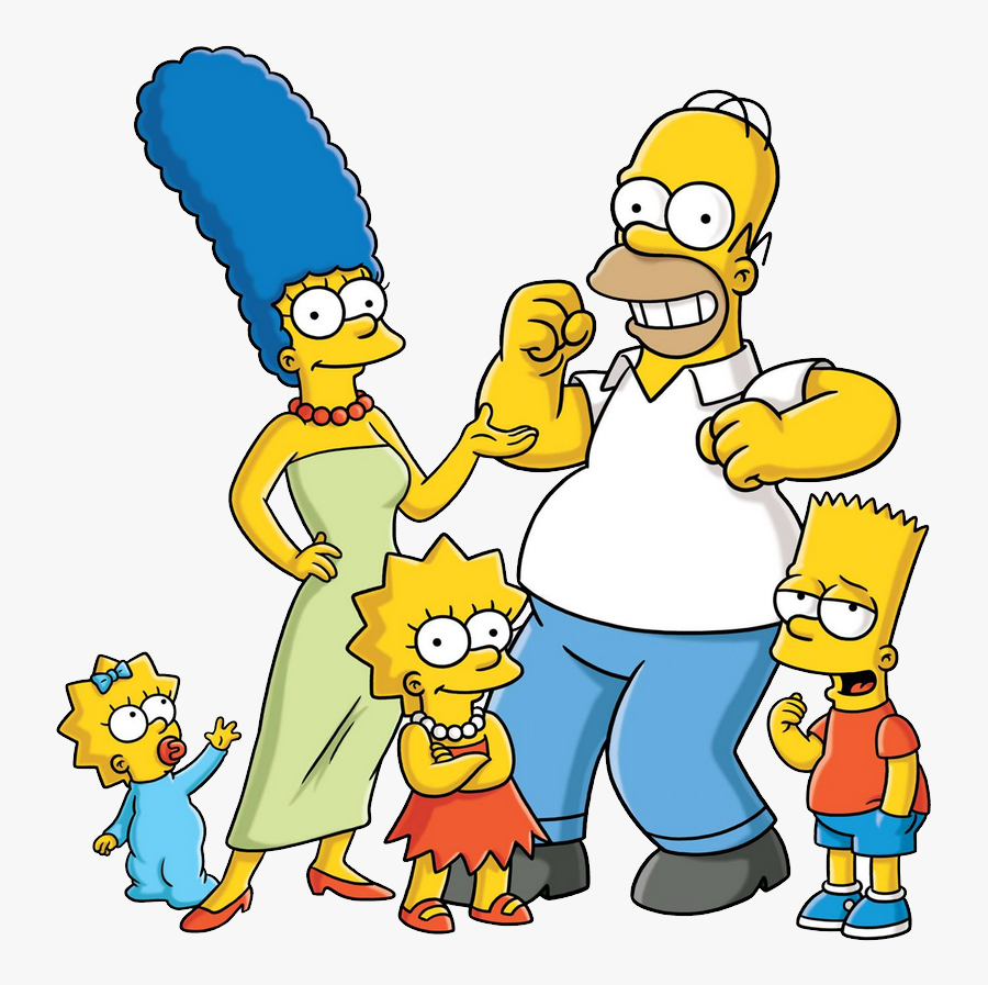 Thumb Image - Cartoon The Simpsons Family, Transparent Clipart