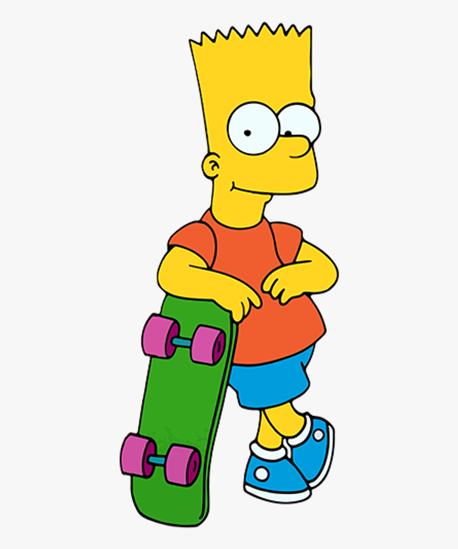 Bart Simpson Marge Simpson Homer Simpson Lisa Simpson - Bart Simpson With Skateboard, Transparent Clipart